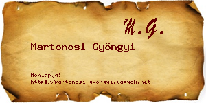 Martonosi Gyöngyi névjegykártya