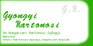 gyongyi martonosi business card